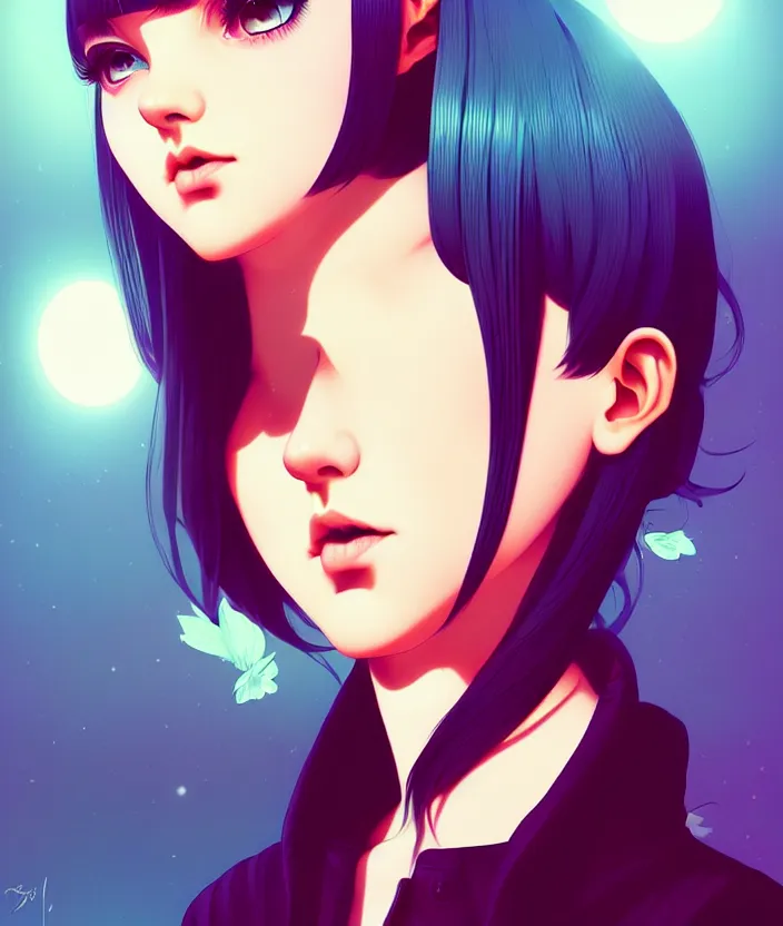 Image similar to a beautiful young british alternative music singer. optical illusion art by ilya kuvshinov lois van baarle ross tran range murata artgerm katsuhiro otomo norman rockwell. highly detailed intricately sharp focus mystically trending deviantart, pinterest, vogue italia, unreal engine 5, 4 k uhd image