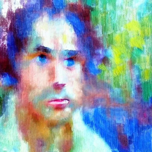 Prompt: who am i to you? impressionist painting