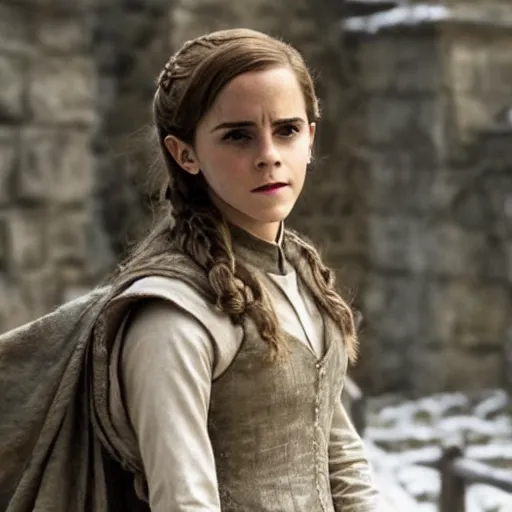 Image similar to emma watson as hermione granger in game of thrones