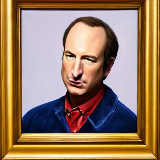 Prompt: oil painting of bob odenkirk, by raphael