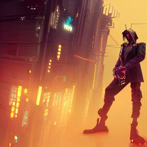 Image similar to cyberpunk vampire killing people in a steampunk city by beeple, digital art, highly detailed