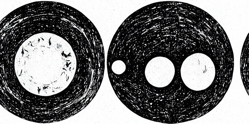 Image similar to moon phases black and white illustration