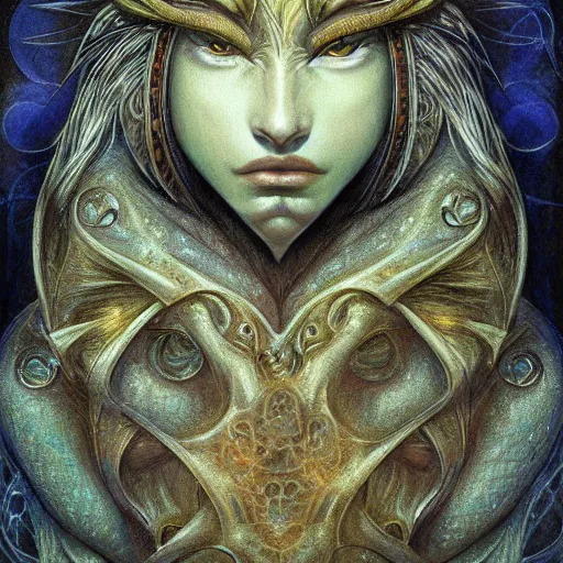 Image similar to detailed and sharp leo artwork, mystic style, detailed, 8 k, detailed, symmetrical, by brian froud