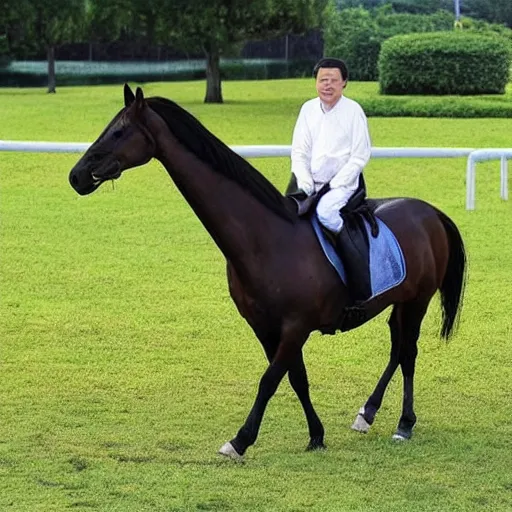 Prompt: chinese president horse