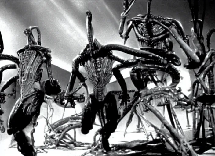 Image similar to scene from the 1956 science fiction film Aliens