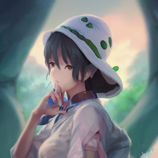 Prompt: anime portrait of a frog as an anime girl by Stanley Artgerm Lau, WLOP, Rossdraws, James Jean, Andrei Riabovitchev, Marc Simonetti, and Sakimichan, trending on artstation