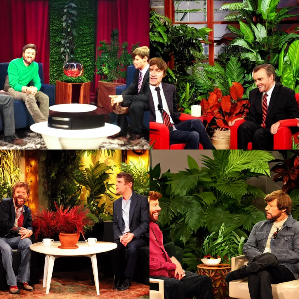 Prompt: between two ferns special guest : satan