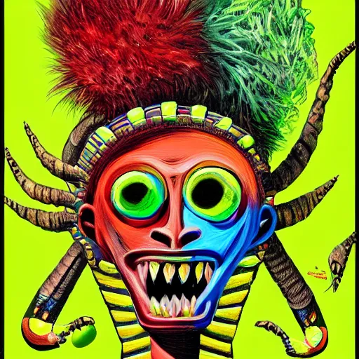 Image similar to a tennis ball monsters ,Egyptian, colorful, digital art, fantasy, magic, trending on artstation, ultra detailed, professional illustration by Basil Gogos