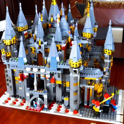 Image similar to enormous castle lego set