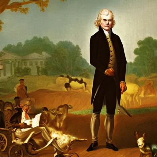 Image similar to Thomas Jefferson farming