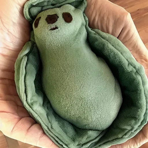 Image similar to cozy tardigrade, giant soft tardigrade curled up in a blanket eating celery, cute, soft, gentle, kind, tender