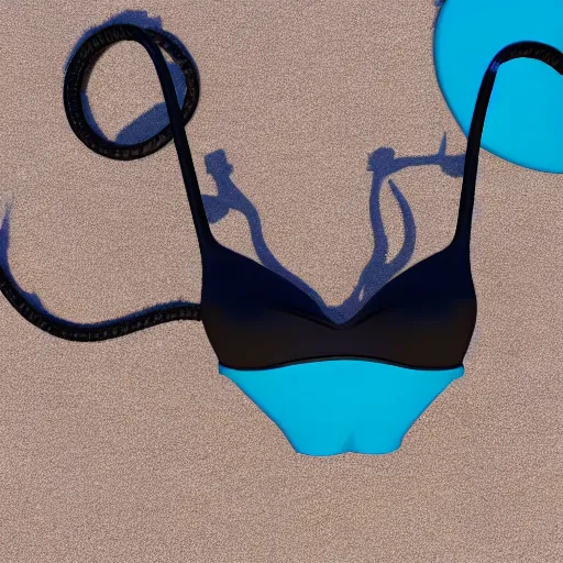 Image similar to facehugger shaped bikini, detailed, unreal engine 5, 8 k