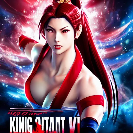 Prompt: Epic and beautiful Movie poster of Mai Shiranui from King of Fighters, studio photography, cinematic lighting, photorealism, highly detailed and intricate, HDR 8k