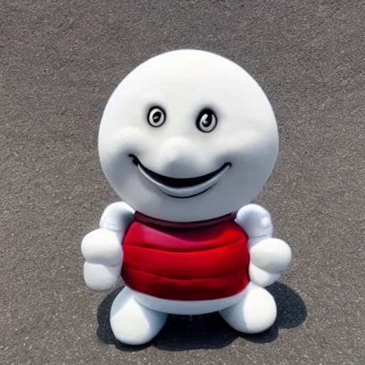 Image similar to toy character moon with smiling face