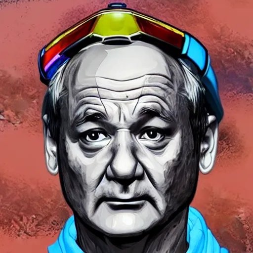 Image similar to bill murray art in gta v, highly detailed, videogame art, gtav art, colorful,