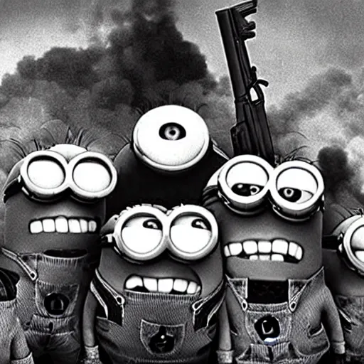 Prompt: the minions during world war 1