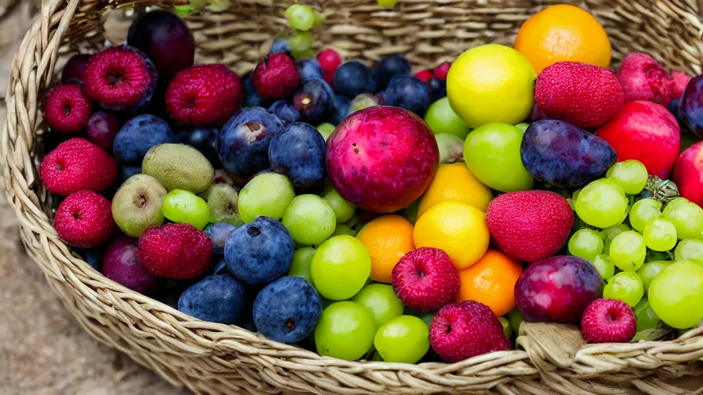 Image similar to a basket of fruites aperture f / 1. 8