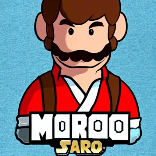 Prompt: Han solo as super Mario