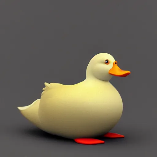 Image similar to a dumpy duck. artstation, octane render, high detail