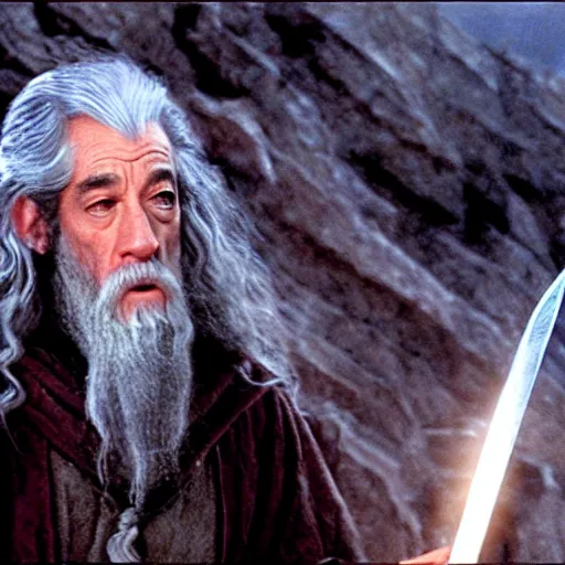 Image similar to Still of Jeff Goldbloom as Gandalf in the movie ''LOTR'' (2001)