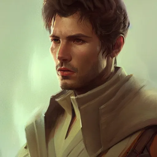 Image similar to portrait of a man by Greg Rutkowski, Jacen Solo from the Star Wars Expanded Universe, highly detailed portrait, digital painting, artstation, concept art, smooth, sharp foccus ilustration, Artstation HQ