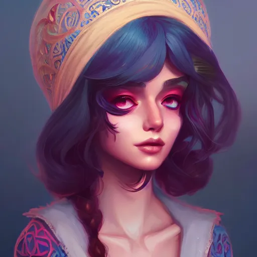 Image similar to a portrait of a beautiful gypsy, art by lois van baarle and loish and ross tran and rossdraws and sam yang and samdoesarts, digital art, highly detailed, intricate, sharp focus, Trending on Artstation HQ, deviantart, unreal engine 5, 4K UHD image