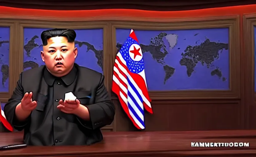 Prompt: kim jong - un snl monologue, volumetric lighting, 8 k resolution