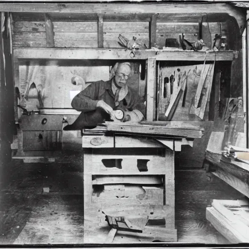 Image similar to carpenter in his workshop