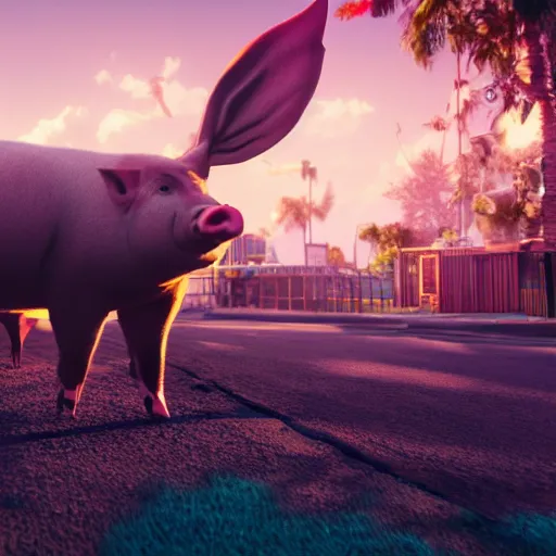 Prompt: 🐷🧢, thc, LSD, concept art, cinematic, detailed, trending on artstation, unreal engine 5 rendering, cinematic, greig fraser cinematography, epic composition, 8k, 35 mm photography