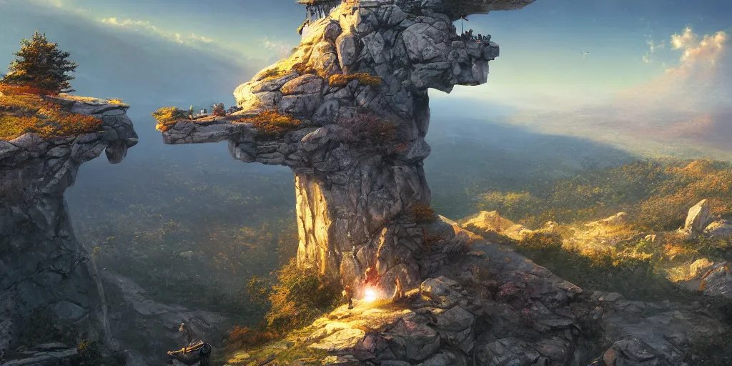 Image similar to but not only that : let freedom ring from stone mountain of georgia. let freedom ring from lookout mountain of tennessee. ultrafine highly detailed hyper colorful illustration, sharp focus, rozalski, craig mullins, unreal engine highly rendered, global illumination, radiant light, intricate and detailed environment