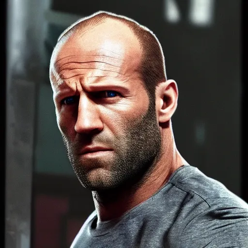 Image similar to if jason Statham was the hulk, cinematic, epic, cool, photo realistic, 4k, high detail