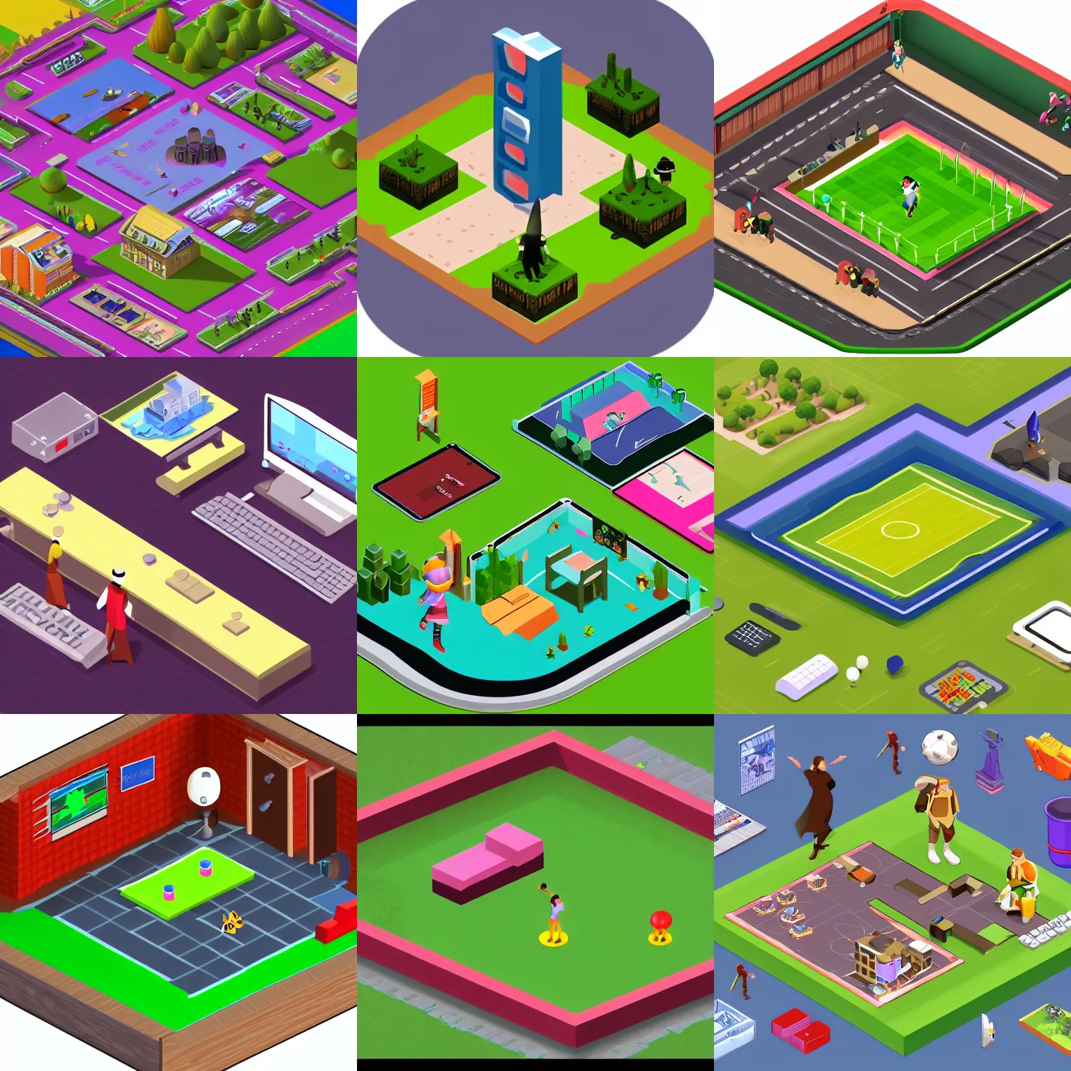 Prompt: isometric view isometric view isometric view video game emma wastson player