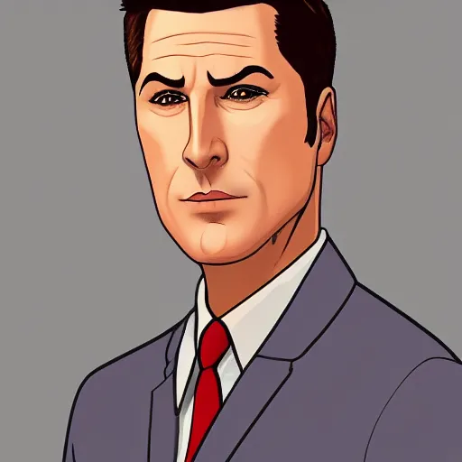 Image similar to A highly detailed award winning masterpiece portrait of Sterling Mallory Archer, 4k