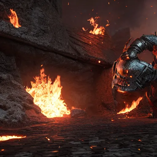 Prompt: hyperrealistic dslr film still of armor disguised as burning embers, in skyrim, stunning 8 k octane comprehensive 3 d render, inspired by istvan sandorfi & greg rutkowski & unreal engine, perfect symmetry, dim volumetric cinematic lighting, extremely hyper - detailed, extremely lifelike attributes & lifelike texture, intricate, masterpiece, artstation, stunning