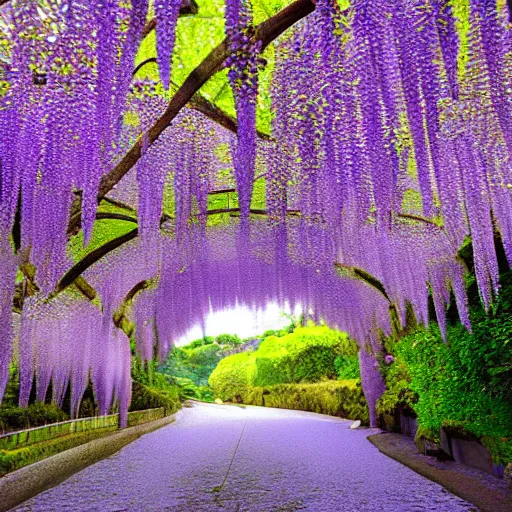 Image similar to under the Japan Usijima wisteria