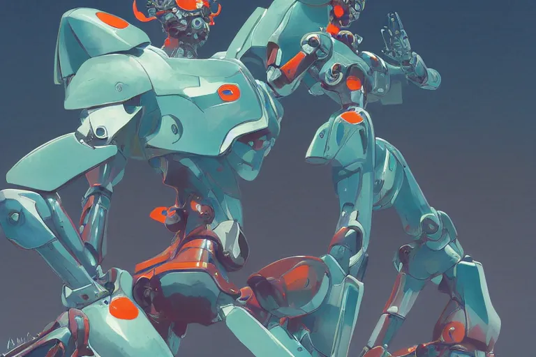 Image similar to mecha whose top half is shaped like a waterlily, bandai box art, behance hd artstation by jesper ejsing, by rhads, makoto shinkai and lois van baarle, ilya kuvshinov, ossdraws, u and loish and laurie greasley, victo ngai, andreas rocha, john harris