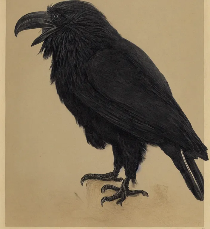 Image similar to a breathtakingly stunningly beautifully highly detailed portrait of a majestic raven, by sidney cooper and rosetti and turner, 4 k