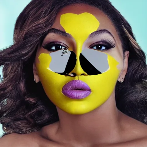 Image similar to a bee with the face of beyonce