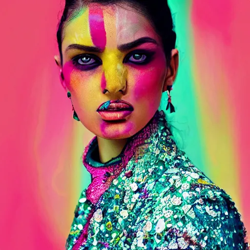 colorful portrait photograph of a Pakistani model, | Stable Diffusion ...