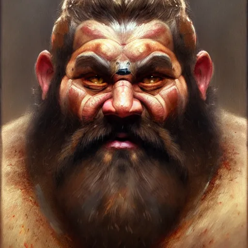 Prompt: portrait painting of a dwarven berserker, sharp focus, award - winning, trending on artstation, masterpiece, highly detailed, intricate. art by james ryman