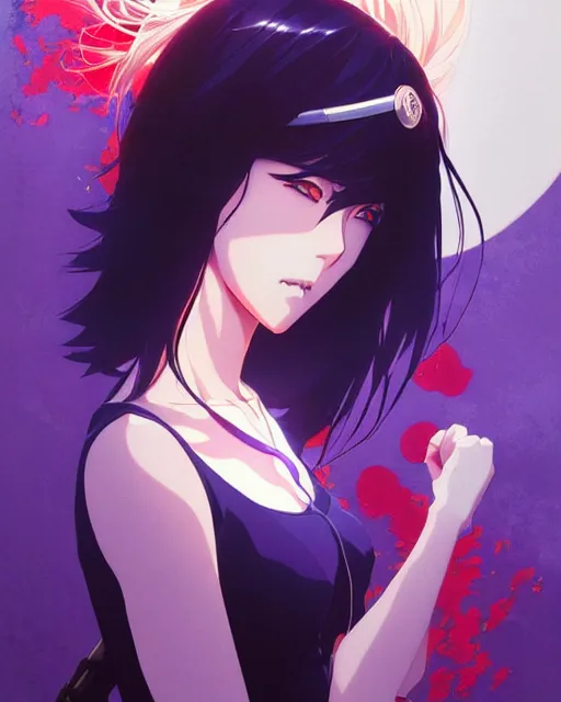 Image similar to An anime goddess of shadows || VERY VERY ANIME!!!, fine-face, Audrey Plaza, realistic shaded perfect face, fine details. Anime. realistic shaded lighting poster by Ilya Kuvshinov katsuhiro otomo ghost-in-the-shell, magali villeneuve, artgerm, Jeremy Lipkin and Michael Garmash and Rob Rey