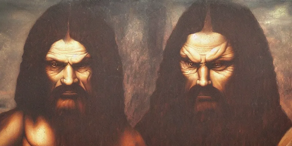 Prompt: Kane from Command & Conquer, painting by Leonardo da Vinci