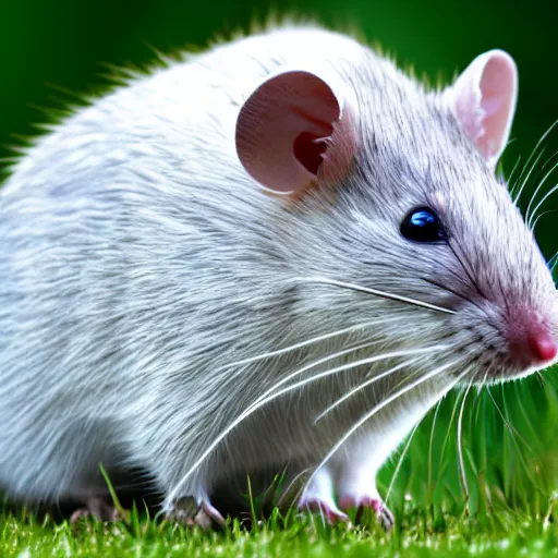 Image similar to stock photo of a white rat plotting to conquer the world