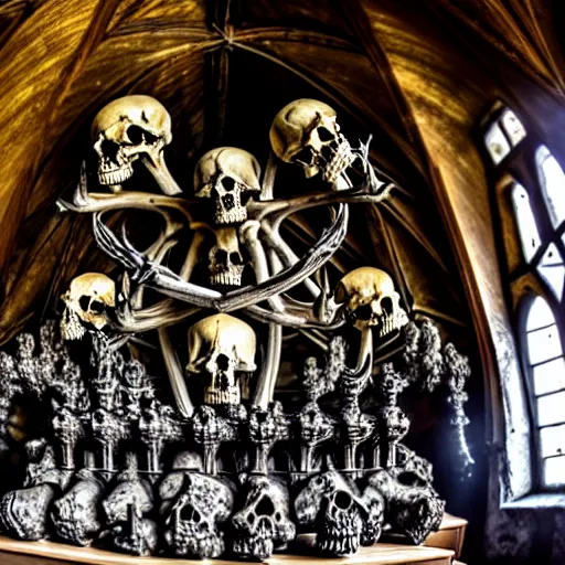 Prompt: Sedlec Ossuary