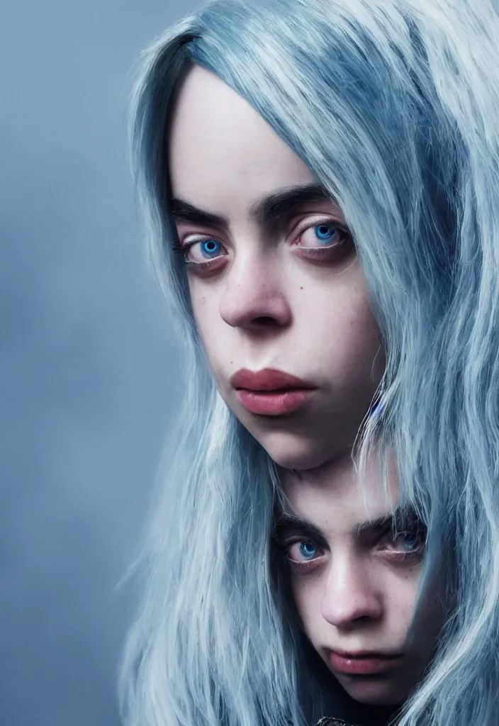 Image similar to Billie Eilish as the empress of tomorrow, ultra realistic, Artstation, 8K resolution, 3D HDR, epic design