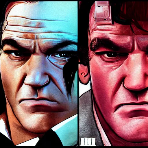 Image similar to quentin tarantino in style of gta