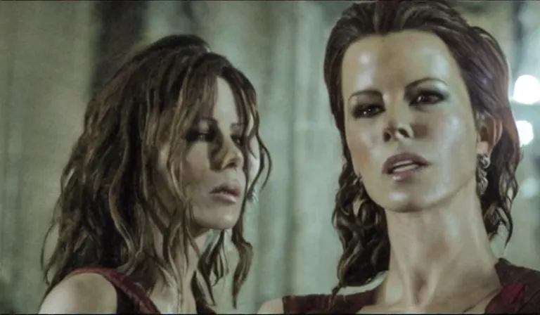 Prompt: movie still of Kate Beckinsale in Vampire: the Masquerade the Movie, 4k cinematic quality, bluray image