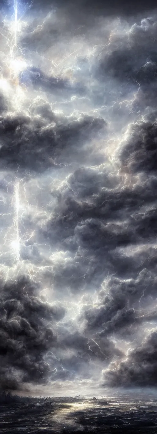 Image similar to Luis royo background sky realistic stormcloud with glimpses of flares