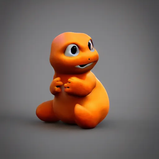 Image similar to charmander snowman, concept art, octane render, unreal engine 5, highly detailed, high quality, 8 k, soft lighting, realistic face, path traced