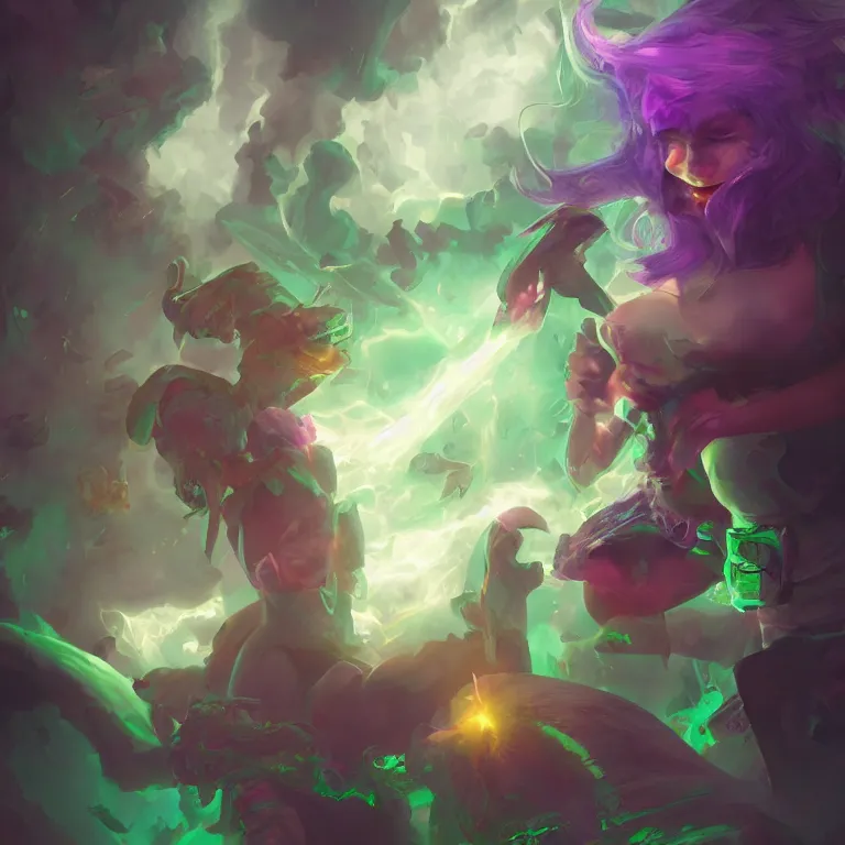 Image similar to Noxious Poison Diaper, fantasy, magic, trending on artstation, digital art, professional illustration, celshaded, volumetric lighting